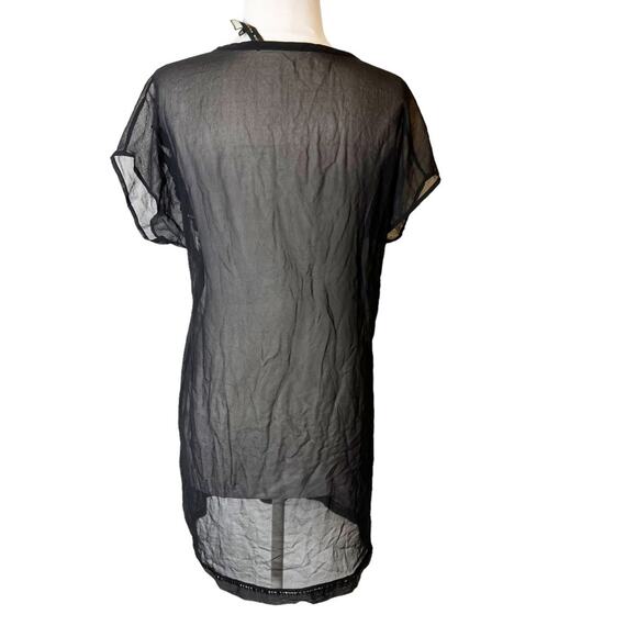 Barbara Bui silk sequin owl top semi sheer sz 38 - Picture 2 of 8